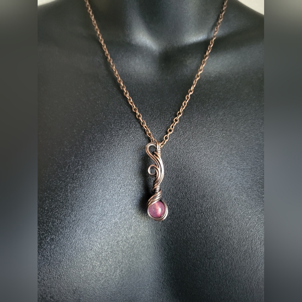 Handmade Wire Wrapped Bead Pendant